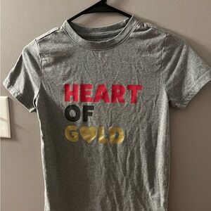 Gray Kids T-Shirt with Heart of Gold Design
